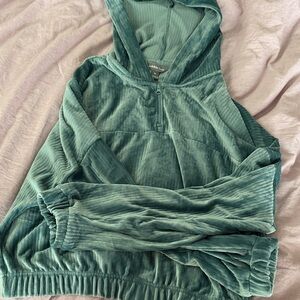 Wild Fable Teal Ribbed Hoodie